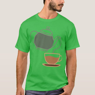 T-shirt Théière et coupe silhouette vintage Vintageea