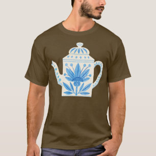 T-shirt Théière florale scandinave