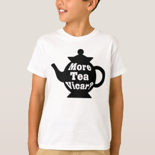 T-shirt Théière - plus de curé de thé ? - Noir et blan