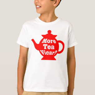 T-shirt Théière - plus de curé de thé ? - Rouge et bla