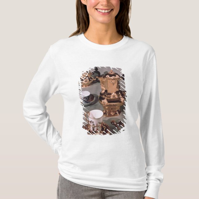 T-shirt Théière, sucrier, pot de chocolat et tasse (Devant)