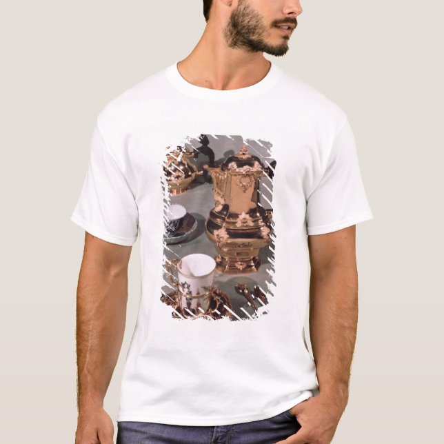 T-shirt Théière, sucrier, pot de chocolat et tasse (Devant)