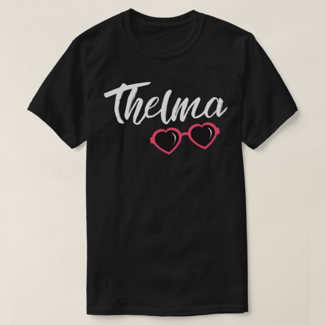 T-shirt Thelma  Pink Glasses Cute Matching Best Friends  (Design devant)