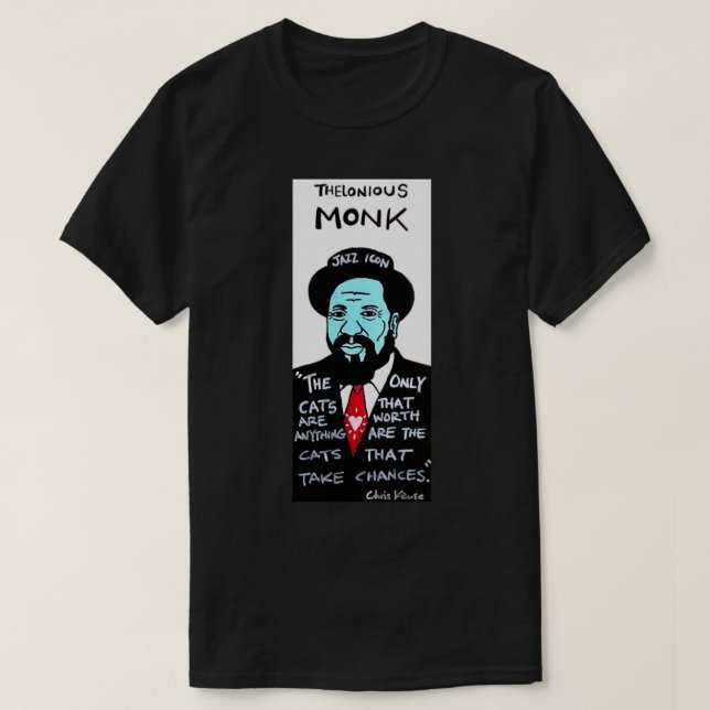 T-shirt Thelonien Monk Jazz Folk Art Classic T-Shirt.png (Design devant)