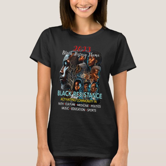T-shirt Thème 2023 Histoire des Noirs - Résistance - Activ (Devant)