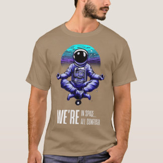 T-shirt Thème amusant des astronautes du yoga 