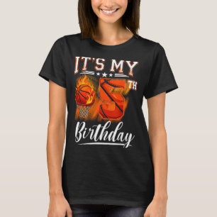 T-shirt thème basket-ball pour 5ème anniversaire 5 ans ann