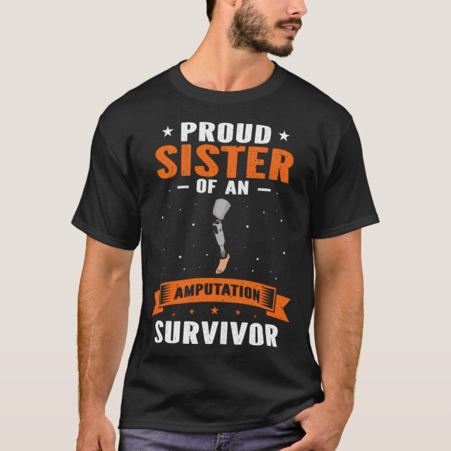 T-shirt Thème Bionique Jambe et Amputation Survivant Thème (Devant)