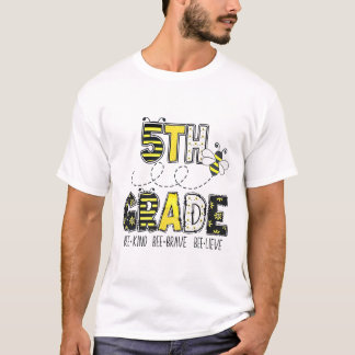 T-shirt Thème d'abeille de 5e année pour les enfants rentr
