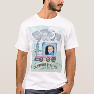 T-shirt Thème d'anniversaire du train modifiable