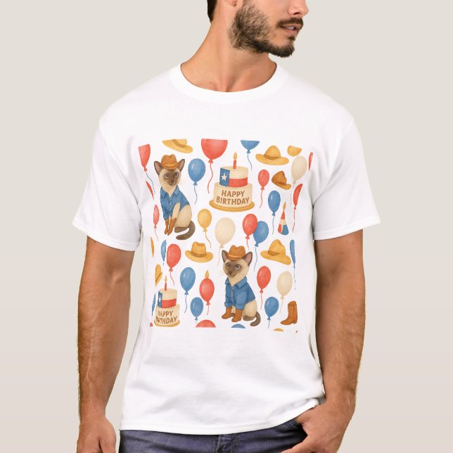 T-shirt Thème d'anniversaire Texas pour les amateurs de ch (Devant)