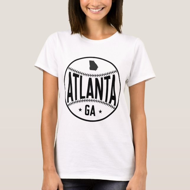 T-shirt Thème de baseball Atlanta (Devant)