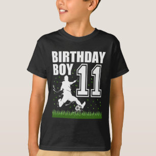 T-shirt Thème de fête d'anniversaire de football de 11 ans