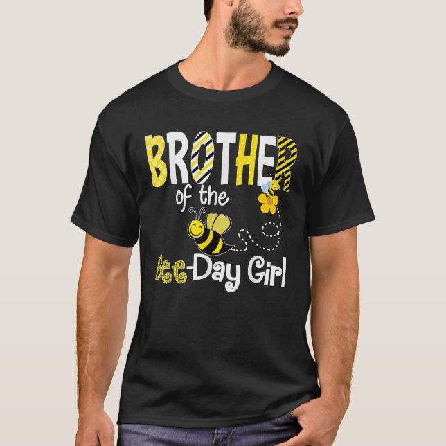 T-shirt Thème de fête d'anniversaire de l'abeille (Devant)