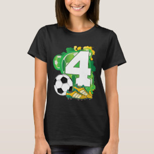 T-shirt Thème de fête de foot pour garçon de 4 ans