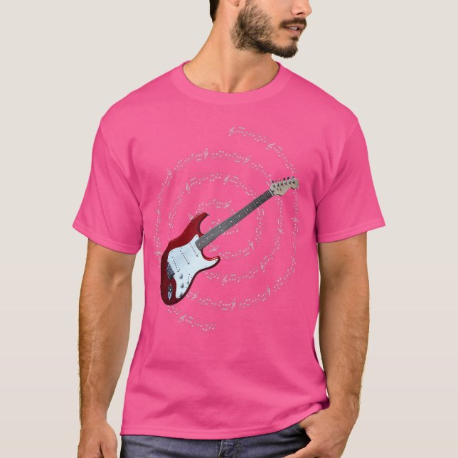 T-shirt Thème de guitare électrique (Devant)