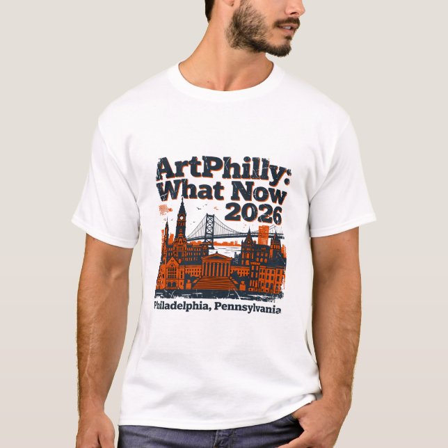 T-shirt Thème de la silhouette de l'horizon de Philadelphi (Devant)