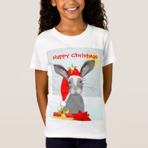 T-Shirt Thème de Noël de lapin lapin mignon
