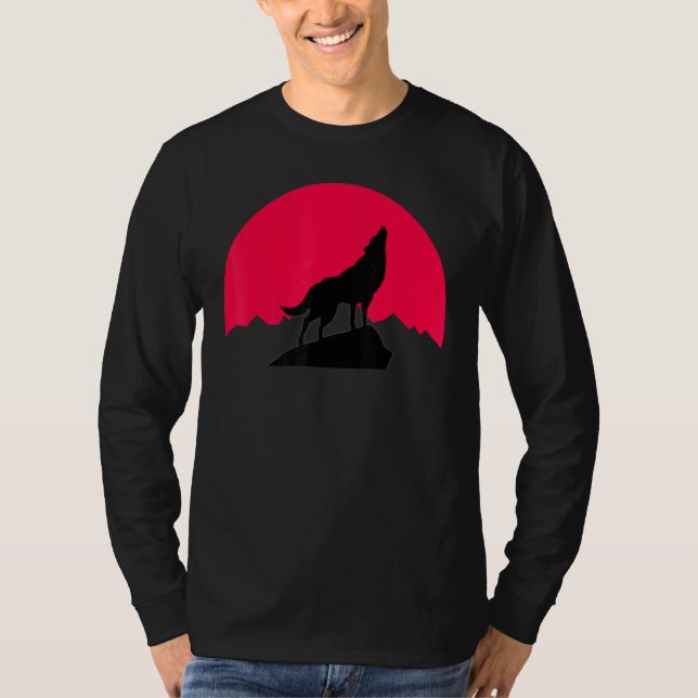 T-shirt Thème de nuit Lune Wolf Summer Wolves Graphisme (Devant)