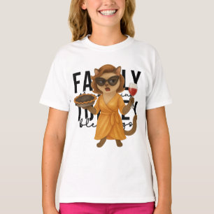 T-shirt Thème de Thanksgiving pour les amoureux des chats