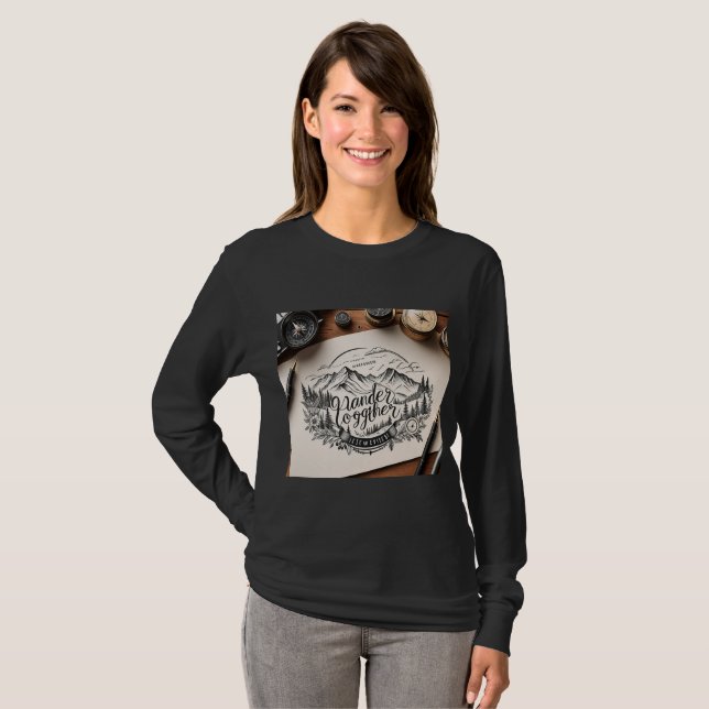 T-shirt Thème de voyage Ensemble Vagabonder  (Devant entier)