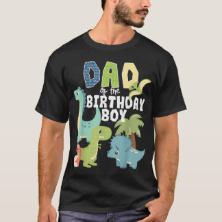 T-shirt Thème Dinosaures Anniversaire Papa Du Garçon D'ann
