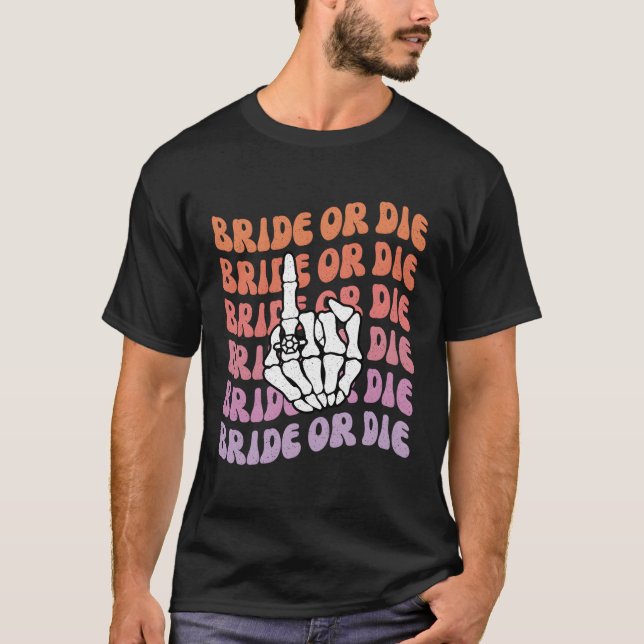 T-shirt Thème Enterrement de Vie de Jeune Fille Bride Or D (Devant)