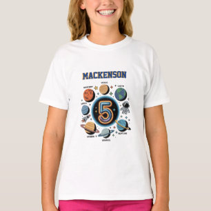 T-shirt Thème espace personnalisé 5ème anniversaire