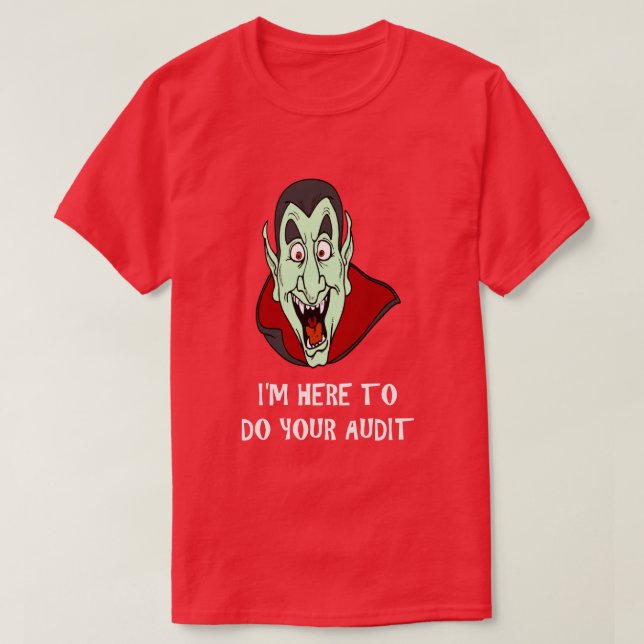 T-shirt Thème fiscal amusant Chemise Vampire Face IRS Humo (Design devant)