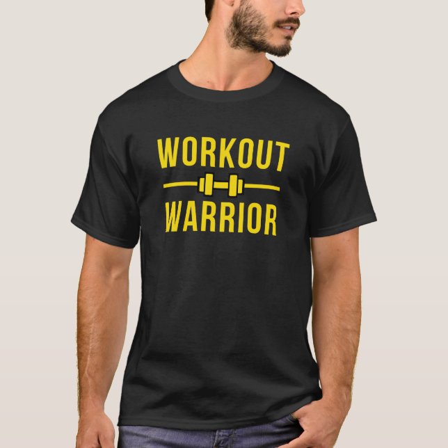 T-Shirt Thème Fitness Warrior Workout pour Hommes (Devant)