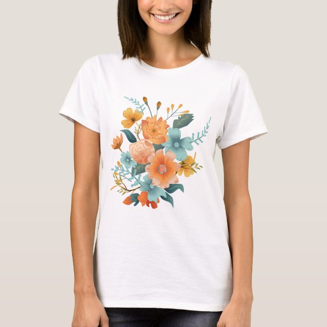T-shirt Thème Fleurs de printemps (Devant)