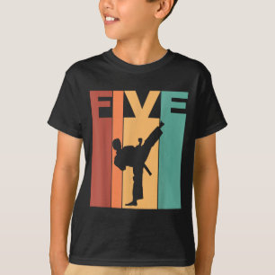 T-shirt Thème Karaté Taekwondo 5ème Anniversaire 5 Ans