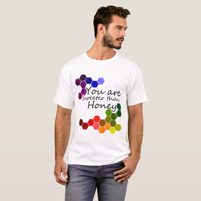 T-shirt Thème Miel Avec Mots Positifs (Devant entier)