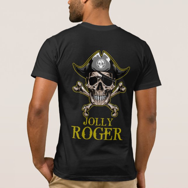 T-shirt Thème pirate Fête Adulte SKULL OR JOLLY ROGER (Dos)