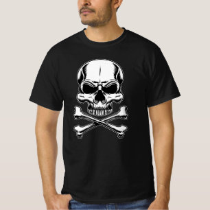 T-shirt Thème pirate Fête Adulte Vaisseau Crâne