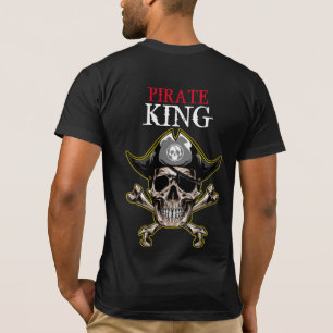 T-shirt Thème pirate Fête Peau Adulte ROI