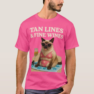 T-shirt Thème plage pour amateurs de chats siamois