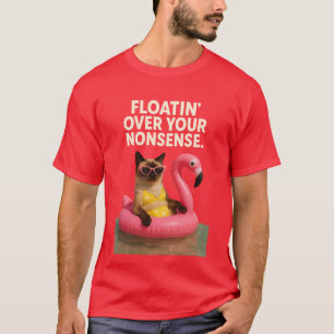 T-shirt Thème plage pour amateurs de chats siamois