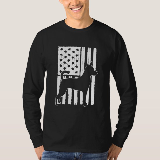 T-shirt Thème Rat Terrier Américain Drapeau États-Unis (Devant)