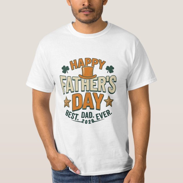 T-shirt Thème Rétro Irlandais de la Saint-Patrick Joyeuse  (Devant)