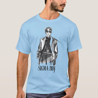 T-shirt Thème Sigma boy shirt aura 9999+ seulement peut ac