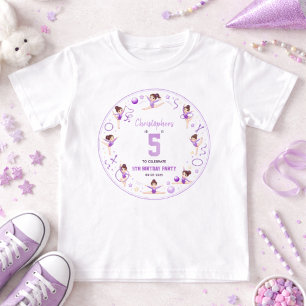T-shirt Thème Sportif de Gymnastique Rythmique Violet Mign