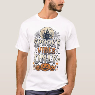 T-shirt Thèmes effrayants pour Halloween Citrouille Fantôm