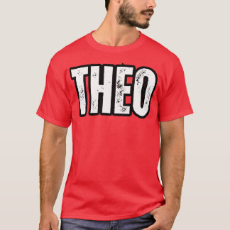 T-shirt Theo Nom Cadeau Anniversaire des Fêtes