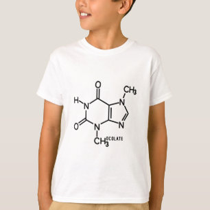 T-shirt Théobromine au chocolat Formule chimique moléculai