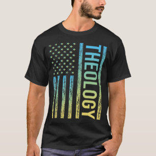 T-shirt Théologie Drapeau à dégradé Théologien Théologien