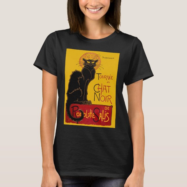 T-shirt Theophile Steinlen - Le Chat Noir Vintage (Devant)