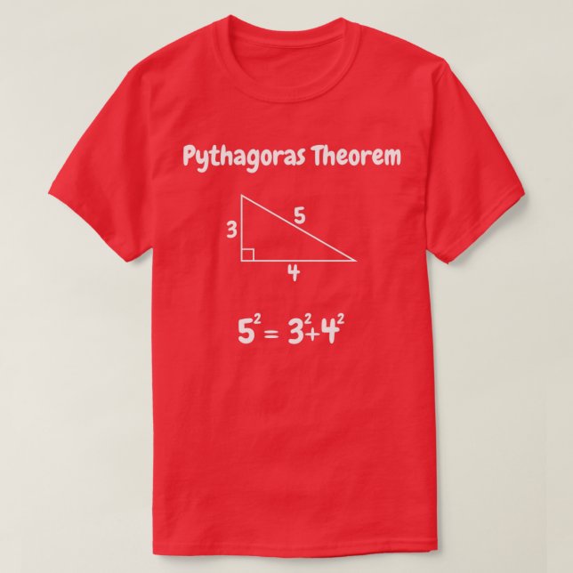T-shirt Théorème de Pythagore 3 (Design devant)
