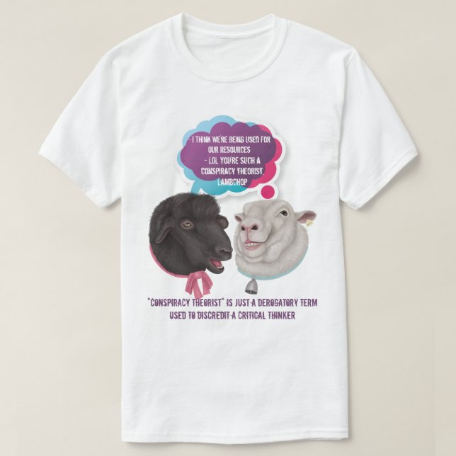 T-shirt théoricien de la conspiration (Design devant)