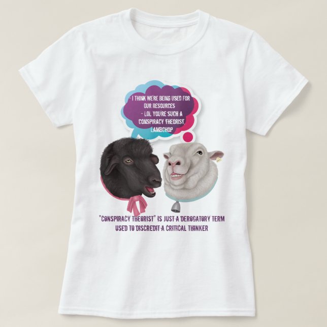 T-shirt théoricien de la conspiration (Design devant)